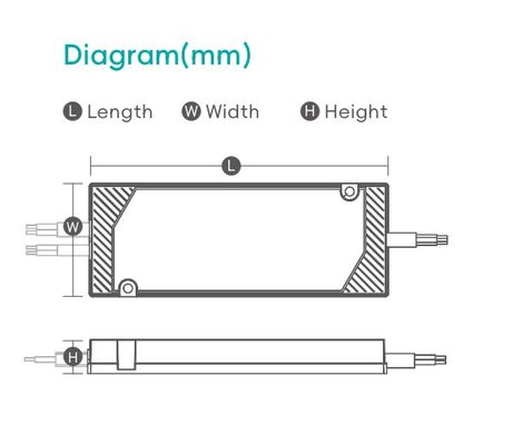 Espelho de casa de banho IP44 Super Slim Led Driver, Relé incorporado, controlo de desembaciador, fonte de alimentação, driver led de tensão constante