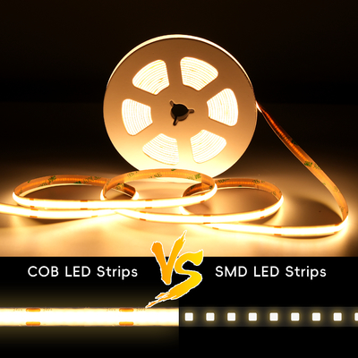 LETARON COB LED Strip Light 24V LED Tape Light,480 pcs/M LEDs,Super Bright High Lumen 3000K Warm White 3m, Dimmable com 3M Tape,30W UL Power Supply,Touch Switch para quarto, lar, cozinha DIY